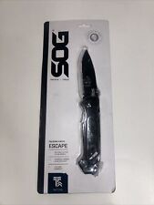 SOG Escape Tactical Folding Pocket Knife- 3.4 Inch SerratedEdge Blade Knife picture