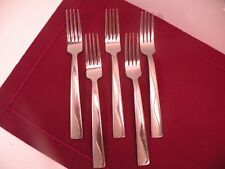 Set Of 5 CUISINART Riverside Stainless Dinner Forks Flatware 8