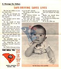 VTG BELL TEL NEWS South Carolina August 1966: Safe Driving Fathers CPR Mouth to picture