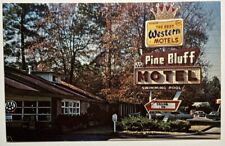 Pine Bluff Motel & Plantation Embers Restaurant Pine Bluff Arkansas AR Postcard picture