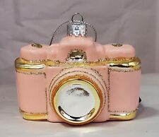 Robert Stanley Blown Glass 2023 Christmas Tree Ornament: Pink SLR Camera picture