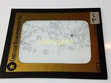 LXL Glass Magic Lantern Slide Photo OUTLINES OF CONTINENTS AND OCEANS IDENTIFIED picture