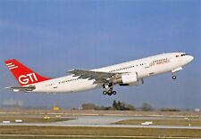 GTI Airlines Airbus A300B4-103 TC-GTA c/n 054 10/96  Airplane Postcard picture