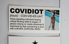 COVIDIOT STICKERS 10 PACK LOT MASK 😷 PEOPLE SHEEPLE 🐑 HOAX GOV-DID PLANDEMIC  picture