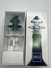 VINTAGE MIKASA CRYSTAL BOTTLE STOPPER - FINIAL TEAL-AUSTRIA RARE picture