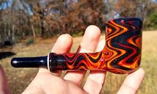 Fire Armor Linework Classic Styled Glass Tobacco Billiard Pipe picture