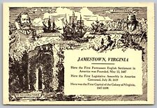 Virginia Jamestown First Permanent English Settlement Pocahontas VTG Postcard picture