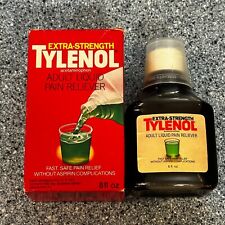 Tylenol Extra Strength Adult Liquid Pain Reliever Prop Only Exp 1984 Bottle Box picture
