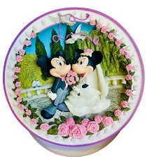 Vtg Disney Mickey Mouse & Minnie Mouse 3D Hanging Wedding Plate by Ian M. Fraser picture