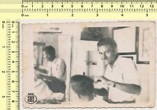 060 1940's Man at Hairdresser Barber Shop Abstract Surreal Scene vintage photo picture