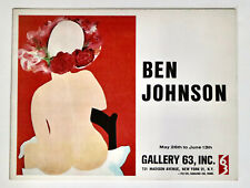 BEN JOHNSON Gallery 63 NYC exhibit brochure 1964 abstract female nudes picture