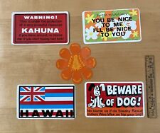 Lot Of 4 Rare Vintage Hawaii 80’s Stickers PJ Hawaiian Decals picture