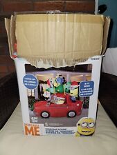Gemmy Despicable Me Minion Scene Car Christmas Inflatable 8ft Wide *In Box/Works picture