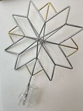 Christmas Tree Topper Star SILVER & GOLD Color Sturdy Clip picture