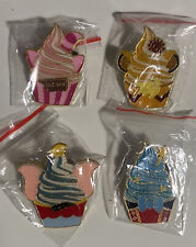 Disney Soft Serve Ice Cream Pins Pinocchio Dumbo Cheshire Lion King lot of 4 picture