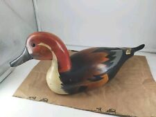 Vintage Hand Painted Wooden Mandarin Duck  17