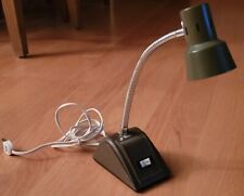 Vintage 70s Desk/Table/Reading Lamp w/Metal Goose Neck Small/Mini Brown picture