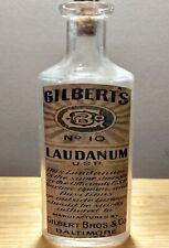 Vintage Medicine Hand Crafted Bottle, Gilbert Bros Laudanum with Opium, (COPY) picture