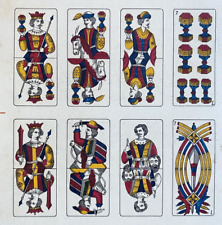 1940's Vintage Pignalosa Napoli Italy Playing Cards Uncut Sheet Rampe Brancaccio picture