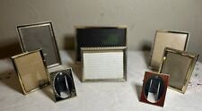 Vintage MCM Brass Picture Frame Lot Of Eight Sizes In Description. picture