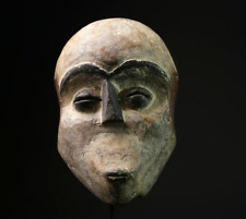 African Tribal Face Mask Wood Hand Carved Wall Hanging Bwami Lega mask-G2106 picture