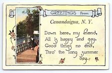Postcard Greetings From Canandaigua New York c.1924 Poem picture