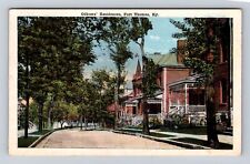 Fort Thomas KY-Kentucky, Officers Residences, Antique, Vintage Souvenir Postcard picture
