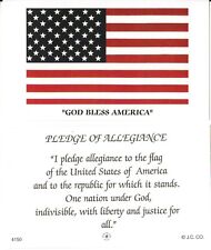 JB4150P Pledge of Allegiance HC Paper Holy Card Pack of 100 Pieces picture