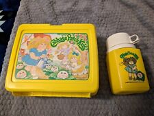 Vintage Cabbage Patch Kids Lunchbox Thermos W/Lid Yellow 1983 8 Oz. 1980s  Kids  picture