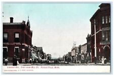 c1910's Lincoln Avenue East From Mills Fergus Falls Minnesota MN Shops Postcard picture