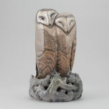 VERY LARGE MUSEUM QUALITY Royal Copenhagen Two Owls Figurine #283 | DENMARK picture