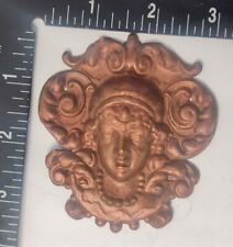 Vintage Cast Bronze Roman  wall hanging 3.25 inches in Diameter. unmarked. picture