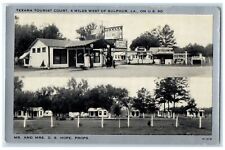 c1940's Texana Tourist Court Exterior Roadside Sulphur Louisiana LA Postcard picture