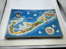 Original BERMUDA JIG-SAW PUZZLE complete in box w overlay sheet, from England  picture