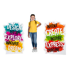 Fun Express Studio VBS Large Sign Cardboard Cutout Stand-Up Set - 2 Pc picture