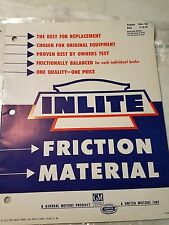 Vintage Rare 1952 Inlite Friction Material GM General Motors brochure 22-pages picture