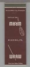 Matchbook Cover - Radio Station WRAW Reading, PA picture