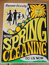 Vintage Dry Cleaner Clothing Store Advertisement  Sign 1960s psychedelic Fashion picture