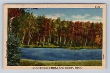 Antwerp OH-Ohio, General Greetings Lake Area, Antique, Vintage c1952 Postcard picture