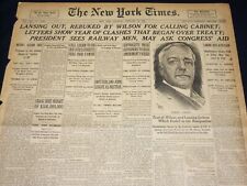 1920 FEBRUARY 14 NEW YORK TIMES - LANSING OUT REBUKED BY WILSON - NT 7870 picture