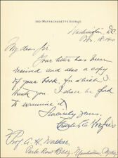 CHARLES E HUGHES - AUTOGRAPH LETTER SIGNED 11/18/1910 picture