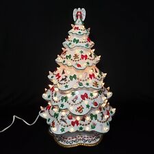 Vintage Danbury Mint White Porcelain Christmas Magic Lighted Christmas Tree picture