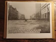 Galveston Texas - HURRICANE CARLA - press photo - Sept 1961 - The Strand flooded picture