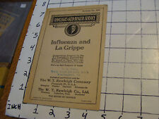 vintage ORIGINAL booklet: RAWLEIGH'S GOOD HEALTH SERVICE: influenza & la grippe. picture