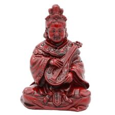 Benzaiten Saraswati God of Wealth Juzanseki Stone Japanese Buddhist Statue 118mm picture