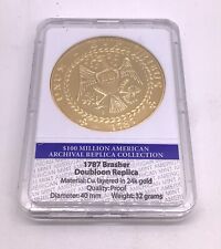 1787 Brasher Doubloon Replica CU 24k Gold Layered American Mint Product (P-10) picture
