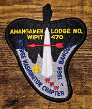 Amangamek Wipit OA Lodge 470 George Washington Chapter Banquet 1986 Patch picture