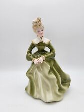 VINTAGE 1950'S SHIRLEY IN GREEN DRESS FIGURINE MARKED FLORENCE CERAMICS EX.COND picture