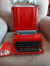 Olivetti Valentine Typewriter Red bucket Vintage from Japan w/ Case Spain picture