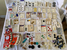Large Lot of Vintage Buttons on Cards and loose weighs 1 pound 4 ounces picture